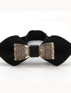 Best OUKU Men's Bow Tie Party Wedding Bow Solid Colored Formal Party Evening Party & Evening