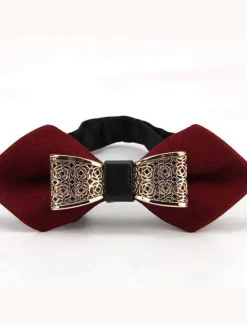 Best OUKU Men's Bow Tie Party Wedding Bow Solid Colored Formal Party Evening Party & Evening