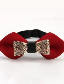 Best OUKU Men's Bow Tie Party Wedding Bow Solid Colored Formal Party Evening Party & Evening