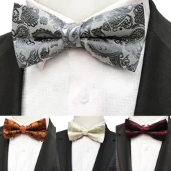 Sale OUKU Men's Bow Tie Party Work Jacquard Formal Party Evening