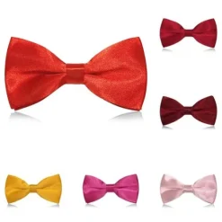 New OUKU Men's Bow Tie Party Work Solid Colored Formal Party Evening