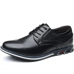 Sale OUKU Men's Brown Leather Oxford Shoes with Non-Slip Rubber Sole - Stylish and Comfortable Dress Shoes for Formal and Casual Wear