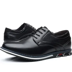 Sale OUKU Men's Brown Leather Oxford Shoes with Non-Slip Rubber Sole - Stylish and Comfortable Dress Shoes for Formal and Casual Wear