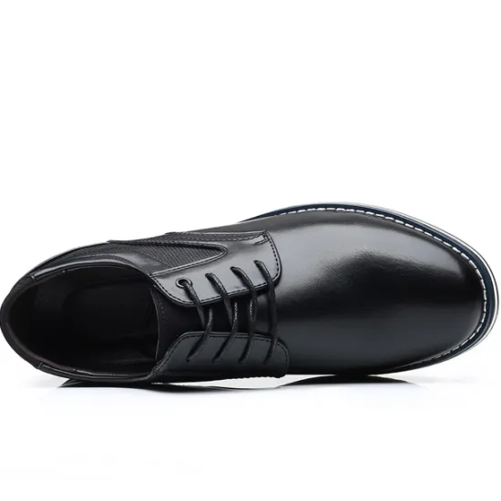 Sale OUKU Men's Brown Leather Oxford Shoes with Non-Slip Rubber Sole - Stylish and Comfortable Dress Shoes for Formal and Casual Wear