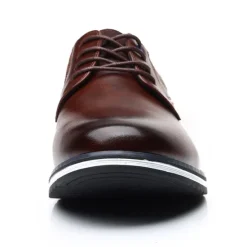 Sale OUKU Men's Brown Leather Oxford Shoes with Non-Slip Rubber Sole - Stylish and Comfortable Dress Shoes for Formal and Casual Wear