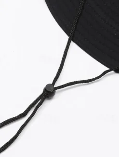 OUKU Men's Bucket Hat Sun Hat Black Navy Blue Polyester Mesh Drawstring Fashion Casual Street Daily Plain Adjustable Sunscreen Breathable