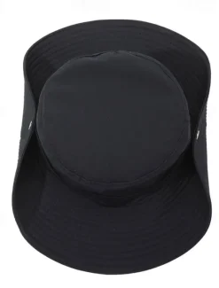 OUKU Men's Bucket Hat Sun Hat Black Navy Blue Polyester Mesh Drawstring Fashion Casual Street Daily Plain Adjustable Sunscreen Breathable