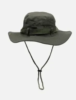 Best OUKU Men's Bucket Hat Sun Hat Cowboy Hat Black Green Polyester Travel Beach Outdoor Vacation Plain Adjustable Sun Protection Fashion