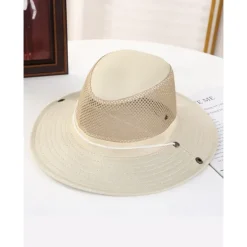OUKU Men's Bucket Hat Sun Hat Fishing Hat Boonie hat Hiking Hat Black Dark Navy Cotton Mesh Wide Brim Stylish Casual Daily Outdoor clothing Holiday Plain UV Sun Protection Sunscreen