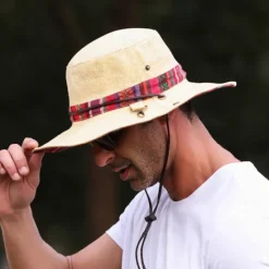 New OUKU Men's Bucket Hat Sun Hat Fishing Hat Boonie hat Black Red Polyester Embroidered Fashion Casual Daily Boho Paisley Damask Plaid / Striped / Chevron / Round Sunscreen Breathable