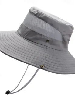 Discount OUKU Men's Bucket Hat Sun Hat Wild Brim Hat Black Wine Polyester Patchwork Fashion Casual Outdoor Daily Fishing Color Block Sunscreen Breathable