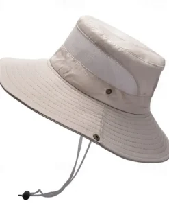 Discount OUKU Men's Bucket Hat Sun Hat Wild Brim Hat Black Wine Polyester Patchwork Fashion Casual Outdoor Daily Fishing Color Block Sunscreen Breathable