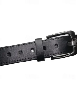 New OUKU Men's Buckle Waist Belt Casual Clothing Belt Black