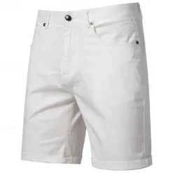 Outlet OUKU Men's Burmuda Shorts Work Shorts Golf Shorts Pocket Plain Comfort Breathable Knee Length Outdoor Business Fashion Casual Black White