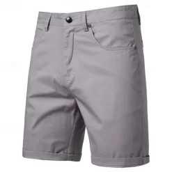 Outlet OUKU Men's Burmuda Shorts Work Shorts Golf Shorts Pocket Plain Comfort Breathable Knee Length Outdoor Business Fashion Casual Black White