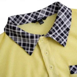 OUKU Men's Business Polo Golf Shirt Work Casual Lapel Classic Short Sleeve Basic Modern Color Block Patchwork Button Spring & Summer Regular Fit Light Yellow milk white khaki Gray Business Polo