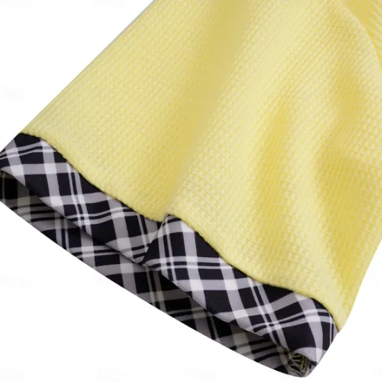 OUKU Men's Business Polo Golf Shirt Work Casual Lapel Classic Short Sleeve Basic Modern Color Block Patchwork Button Spring & Summer Regular Fit Light Yellow milk white khaki Gray Business Polo