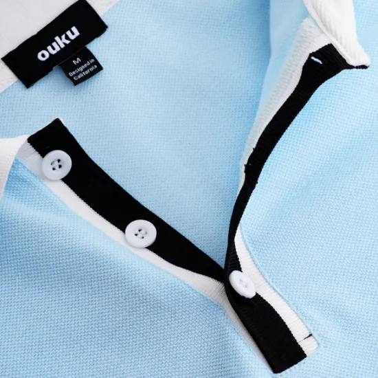 Hot OUKU Men's Business Polo Pique Polo Shirt Business Casual Ribbed Polo Collar Classic Short Sleeve Color Block Patchwork Embroidered Summer Spring & Fall Black Dark Red Navy Blue Royal Blue Light Blue Grey