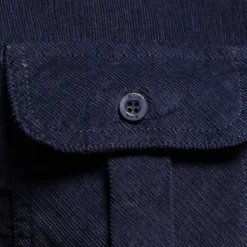Best OUKU Men's Button Down Shirt Casual Shirt Corduroy Shirt Navy Blue Blue Green khaki Gray Long Sleeve Solid Color Turndown Shirt Collar Outdoor Daily Clothing Apparel Warm Daily