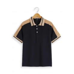 Clearance OUKU Men's Button Up Polos Golf Shirt Casual Holiday Lapel Short Sleeve Fashion Basic Color Block Patchwork Embroidered Summer Regular Fit Wine Black Navy Blue Green Light Blue Grey Button Up Polos