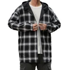 Discount OUKU Men's Button Up Shirt Shirt Jacket Overshirt Daily Wear Black Red Blue Long Sleeve Clothing Apparel