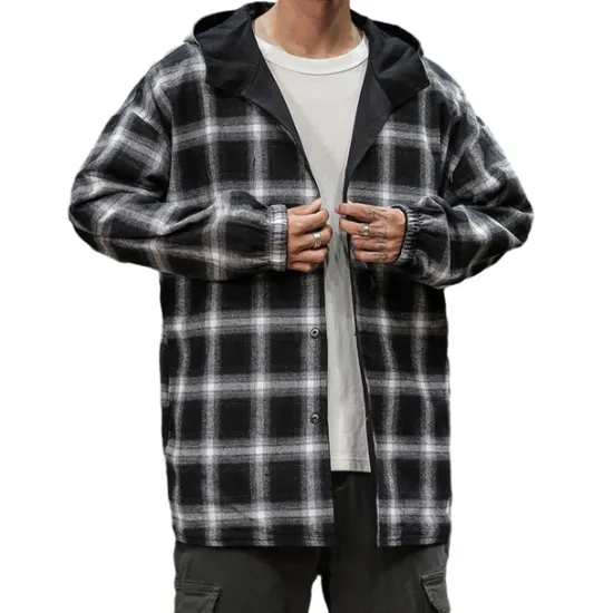 Discount OUKU Men's Button Up Shirt Shirt Jacket Overshirt Daily Wear Black Red Blue Long Sleeve Clothing Apparel