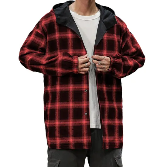 Discount OUKU Men's Button Up Shirt Shirt Jacket Overshirt Daily Wear Black Red Blue Long Sleeve Clothing Apparel