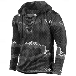 Online OUKU Men's Camo Camouflage Hoodie Sweatshirt Classic Military Hooded Hunting Blue Green Drawstring Fall Winter Designer
