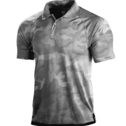 Best OUKU Men's Camouflage Camo / Camouflage Polo Shirt Golf Shirt Short Sleeve Shirt Turndown Outdoor Casual 3D Print Army Green Navy Blue Green Khaki Gray Print Button-Down Clothing Apparel Fashion Casual