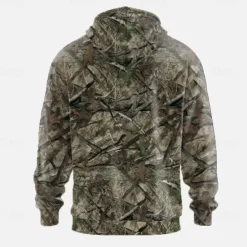 Sale OUKU Men's Camouflage Hoodies Sweatshirt Ethnic Casual Long Sleeve Crew Neck Holiday Hunting Red Green Drawstring Fall Winter Designer