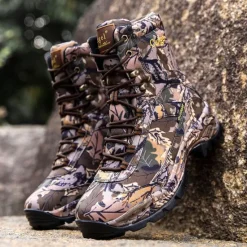 Hot OUKU Men's Camouflage Outdoor Hiking Boots – Waterproof, Durable, and Lightweight with Non-Slip Sole for Hunting and Trekking