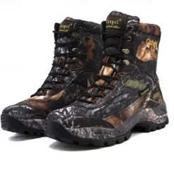 Hot OUKU Men's Camouflage Outdoor Hiking Boots – Waterproof, Durable, and Lightweight with Non-Slip Sole for Hunting and Trekking