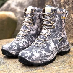 Hot OUKU Men's Camouflage Outdoor Hiking Boots – Waterproof, Durable, and Lightweight with Non-Slip Sole for Hunting and Trekking