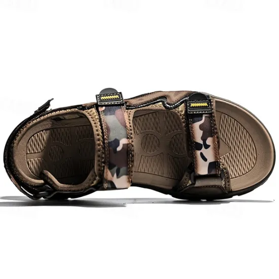 New OUKU Men's Camouflage Sport Sandals with Adjustable Velcro Straps, Breathable Design and Durable Sole for Hiking, Outdoor Activities and Summer Wear