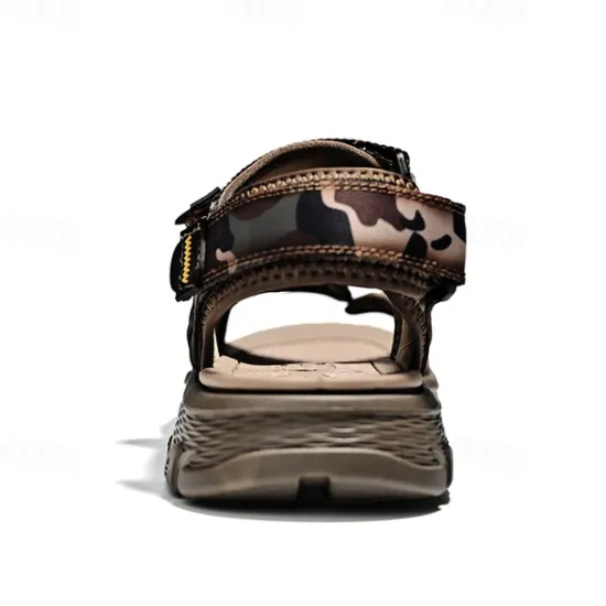 New OUKU Men's Camouflage Sport Sandals with Adjustable Velcro Straps, Breathable Design and Durable Sole for Hiking, Outdoor Activities and Summer Wear