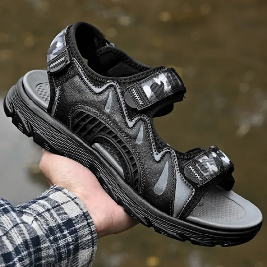 New OUKU Men's Camouflage Sport Sandals with Adjustable Velcro Straps, Breathable Design and Durable Sole for Hiking, Outdoor Activities and Summer Wear