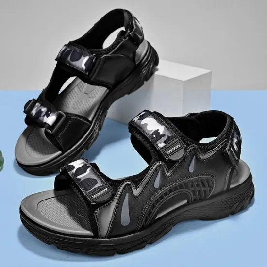 New OUKU Men's Camouflage Sport Sandals with Adjustable Velcro Straps, Breathable Design and Durable Sole for Hiking, Outdoor Activities and Summer Wear