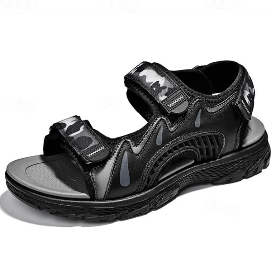 New OUKU Men's Camouflage Sport Sandals with Adjustable Velcro Straps, Breathable Design and Durable Sole for Hiking, Outdoor Activities and Summer Wear