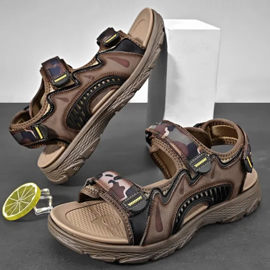 New OUKU Men's Camouflage Sport Sandals with Adjustable Velcro Straps, Breathable Design and Durable Sole for Hiking, Outdoor Activities and Summer Wear