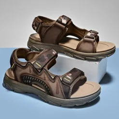 New OUKU Men's Camouflage Sport Sandals with Adjustable Velcro Straps, Breathable Design and Durable Sole for Hiking, Outdoor Activities and Summer Wear