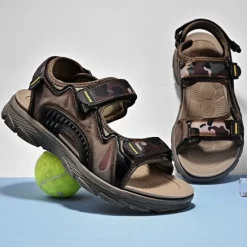 New OUKU Men's Camouflage Sport Sandals with Adjustable Velcro Straps, Breathable Design and Durable Sole for Hiking, Outdoor Activities and Summer Wear