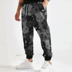 Discount OUKU Men's Camouflage Sweatpants Joggers Trousers Mid Waist Drawstring Elastic Waist Active Vintage Casual Outdoor Street Dailywear Pocket Spring Fall Winter 3D Print Green Gray