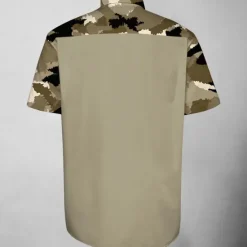 Sale OUKU Men's Camouflage Western Shirt Button Up Shirt Cowboy Shirt Long Sleeve Western Vintage Retro Outdoor Casual Spring Fall Turndown Collared Shirts Front Two Pockets Dark Khaki Brown Khaki