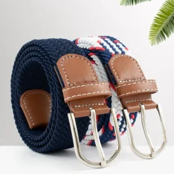 Hot OUKU Men's Canvas Belt Braided Belts Black White Alloy Plain Daily Wear Going out Weekend