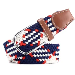 Hot OUKU Men's Canvas Belt Braided Belts Black White Alloy Plain Daily Wear Going out Weekend