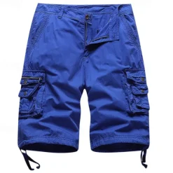 Discount OUKU Men's Capri Cargo Shorts Cargo Shorts Shorts Hiking Shorts Buttons Multi Pocket Plain Comfort Soft Knee Length Outdoor Casual Daily Fashion Streetwear Black Red Micro-elastic