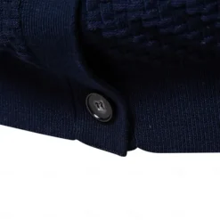 Outlet OUKU Men's Cardigan Sweater Cardigan Ribbed Knit Regular Tops Button Up Button-Down Solid Color V Neck Knitwear Fashion Work Causal Clothing Apparel Spring & Fall Navy Blue Beige S M L
