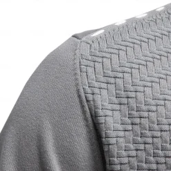Outlet OUKU Men's Cardigan Sweater Cardigan Ribbed Knit Regular Tops Button Up Button-Down Solid Color V Neck Knitwear Fashion Work Causal Clothing Apparel Spring & Fall Navy Blue Beige S M L