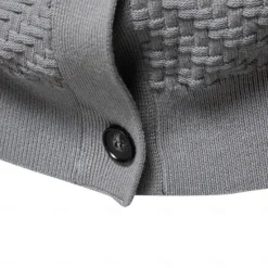 Outlet OUKU Men's Cardigan Sweater Cardigan Ribbed Knit Regular Tops Button Up Button-Down Solid Color V Neck Knitwear Fashion Work Causal Clothing Apparel Spring & Fall Navy Blue Beige S M L