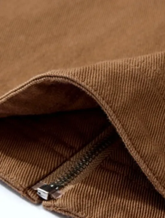 New OUKU Men's Cargo Jacket Transition Jacket Daily Windbreaker Pocket All Seasons Plain Work Lapel Regular Black Khaki Coffee Jacket